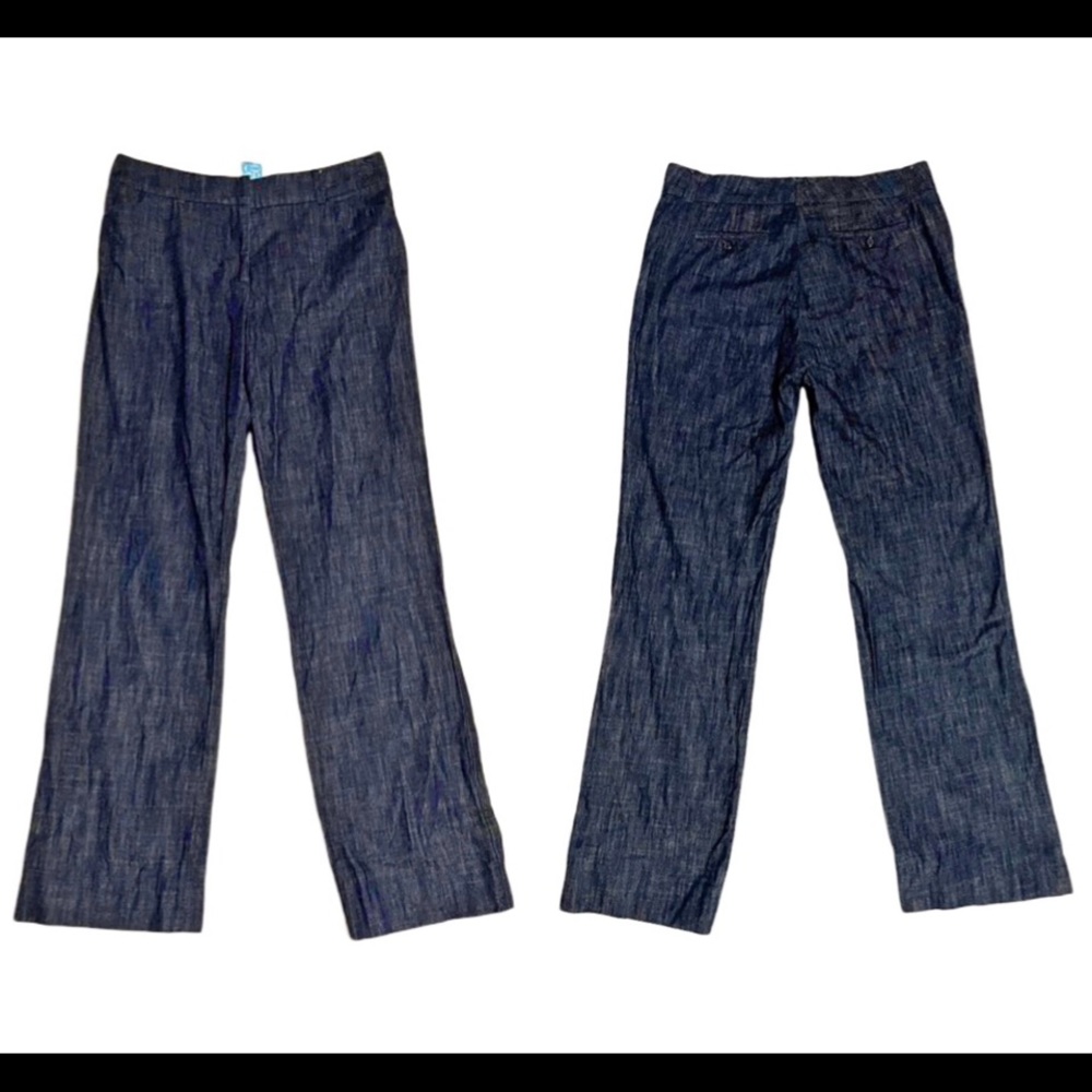 BARNEY’S NY 💗 Denim Linen Trousers ~ Easy Breezy Casual Chic